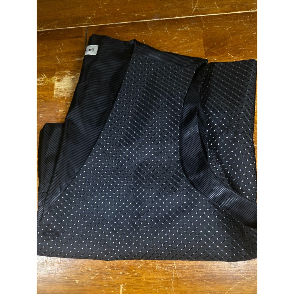 Pronto Uomo Mens Black Geometric Dot Formal Suit Vest 2XL Adjustable Back Cinch